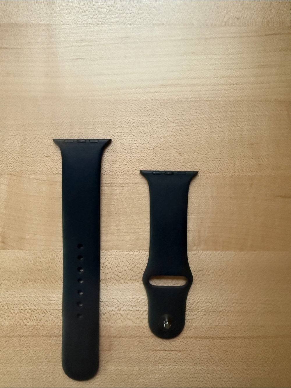 Black Silicone Apple Watch Band 46mm M/L